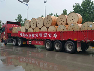 bg大游集团科技援建湖南洪水灾区，为湖南移动提供通讯物资